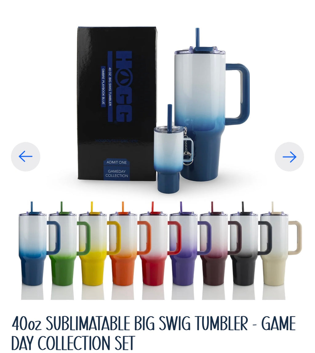 Game day. 40oz handle with match 4oz shot glass.