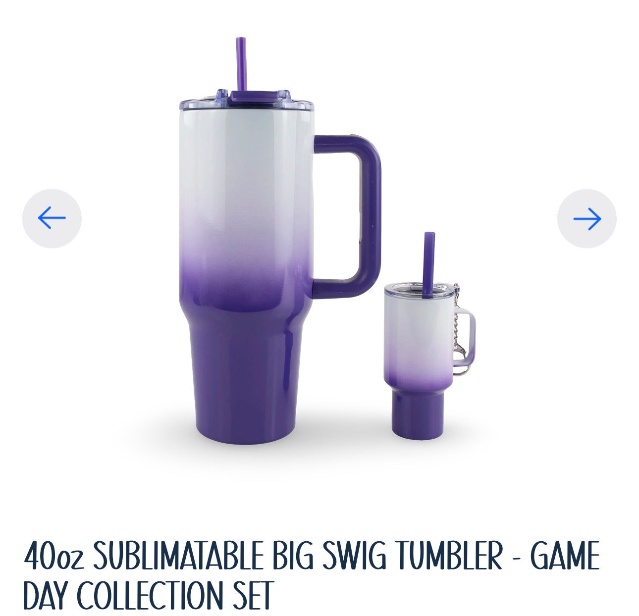 Game day. 40oz handle with match 4oz shot glass.