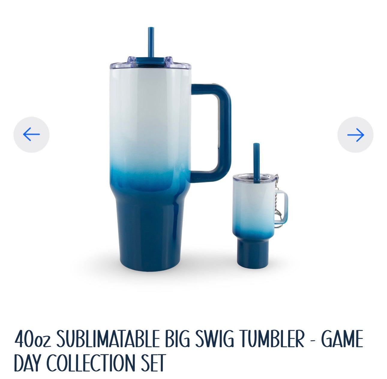 Game day. 40oz handle with match 4oz shot glass.